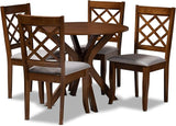 Jana Dining Set, 7-Piece, Grey/Espresso Brown