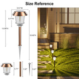 Solar Lights Outside Waterproof - 4 Pack Auto On/Off 10-40 LM Dimmable Outdoor Solar