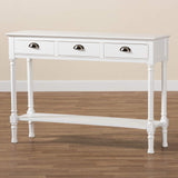 Garvey Console Tables, 3-Drawer, White