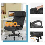 Office Chair Big and Tall 500lbs Wide Seat Desk Chair with Lumbar Support Arms High