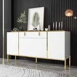 Modern Credenza Sideboard Buffet with Drawer & Pop-Up Doors, Buffet Sideboard