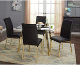 Target Marketing Systems Uptown 5-Piece Dining Top with Upholstered Parsons,