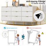 9 Drawer Dresser and Night stand Sets for Bedroom, Two Drawers Nightstand Set of 2