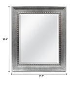 16x20 Inch Sloped Mirror, 21.5x25.5 Inch Overall Size, Silver (20562)