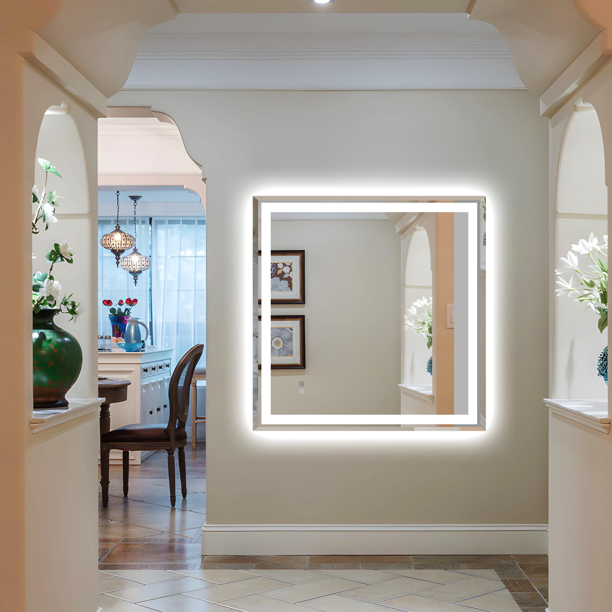 LED Bathroom Mirror, Frameless Mirror for Bathroom