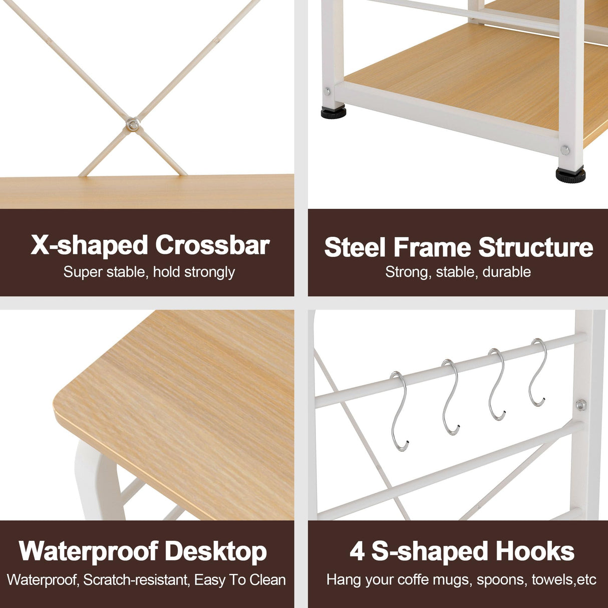 Kitchen Standing Baker's Rack, Utility Microwave Oven Stand