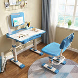 Kids Desk and Chair Set, Height Adjustable Kids Study Desk for Bedroom