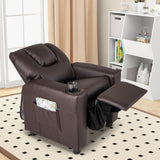 Kids Recliner Chair with Cup Holder, Toddler Furniture Children Armrest Sofa w/Headrest