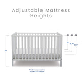 Heartland 4-in-1 Convertible Crib, Charcoal Grey + Delta Children Twinkle Galaxy Dual