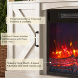 59-Inch TV Stand with Electric Fireplace and LED Lights