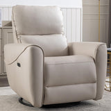 Electric Swivel Rocker Recliner, Power Recliner Swivel Glider with Lumbar Support