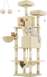 Large Cat Tower with 13 Scratching Posts 2 Perches