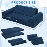 8 Pcs Modular Kids Play Couch, DIY Modular Toddler Couch for Playroom and Bedroom