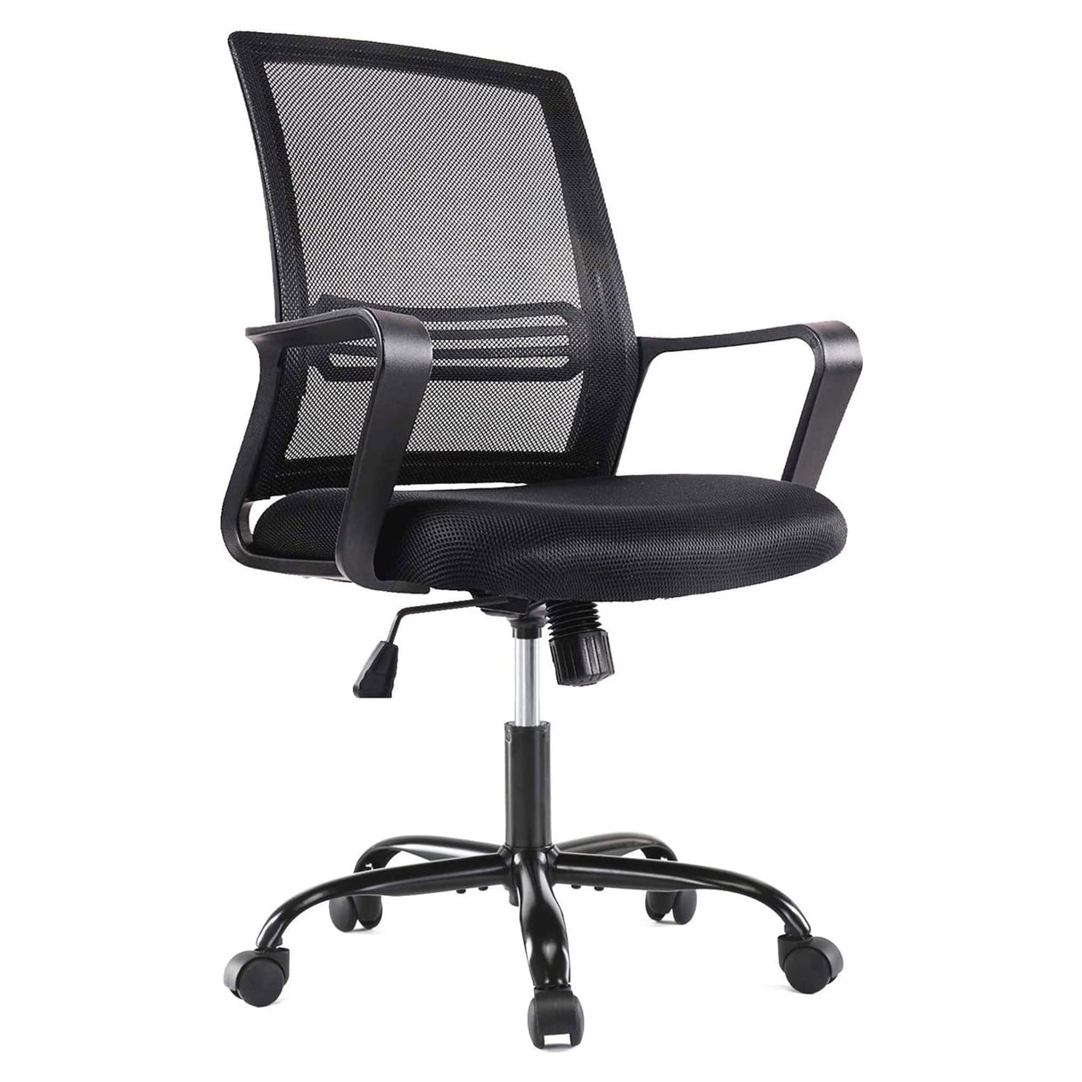 Ergonomic Mid Back Breathable Mesh Swivel Desk Chair with Adjustable Height and Lumbar Support Armrest for Home