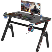 Gaming Desk Z-Shaped More Structure Stable 47" Computer Desk, Ergonomic Racing