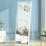 65x22 Inch Full Length Mirror with Floor Standing Full Body Size Wall Mirror Aluminum