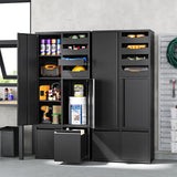 Metal Garage Storage Cabinet with 2 Drawers, 71" Heavy Duty Tool Cabinet with 2 Door