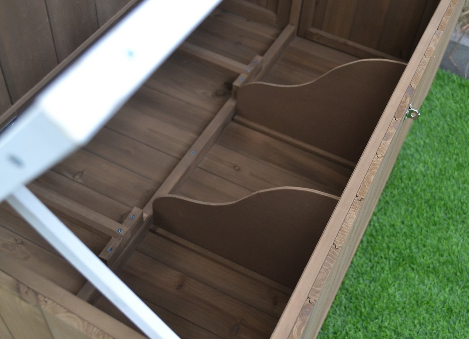 55" L 2-Tier Wooden Rabbit Hutch Bunny Cage Small Animal House with Ramp