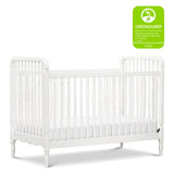 Liberty 3-in-1 Convertible Spindle Crib with Toddler Bed Conversion Kit in White,