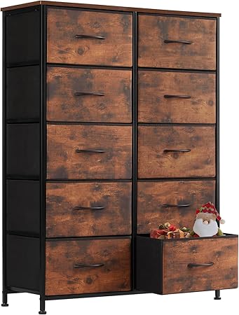 Dresser, Tall Dresser for Bedroom, Drawer Dresser Organizer Storage Drawers