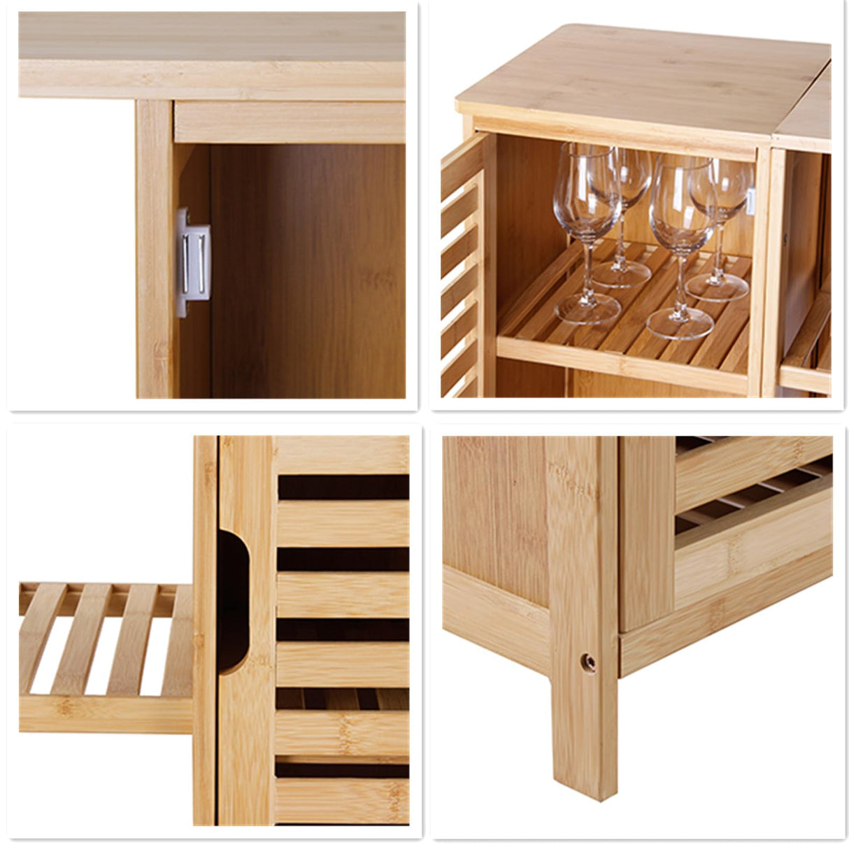 39.3 inch Bathroom Storage Cabinet, Floor Cabinet with 2 Doors and 3-Tier Open Shelf,