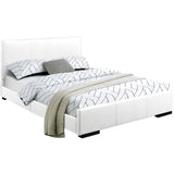 Abbey Platform Bed, White, King