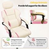 Ergonomic Office Chair with Footrest - Adjustable Headrest & Lumbar Support