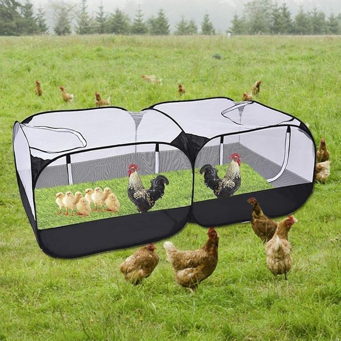 PopPen Portable Pet Playpen – Foldable Mesh Tent