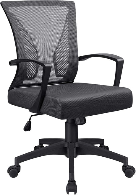 Office Chair Home Office Desk Chair Mid Back Mesh Desk Chair Ergonomic Lumbar