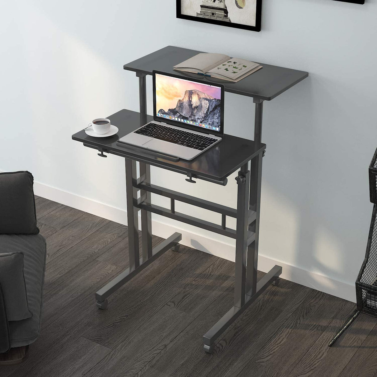 Adjustable Stand Up Desk 23.6 inches Computer Mobile Desk Workstation