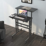 Adjustable Stand Up Desk 23.6 inches Computer Mobile Desk Workstation