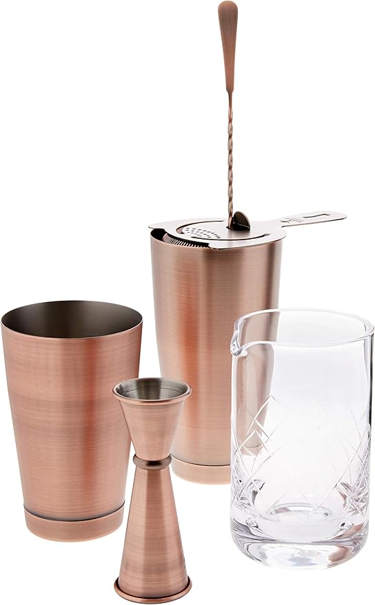 Essential Deluxe Mixing Cocktail Kit, Black, Model Number: M37131BK