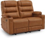 Loveseat Recliner with Console, Electric Reclining Loveseat with Heat and Vibration, Cup