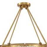 Jenna Modern Glam Ceiling Light Semi Flush-Mount Fixture 28" Soft Gold Metal 8-Light