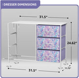 Kids Dresser with 6 Drawers - Storage Chest Organizer Unit with Steel Frame,