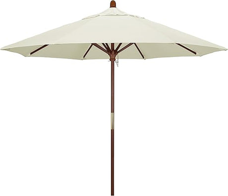 9' Rd. Wooden Market Umbrella, Push Open Pin Stop ,