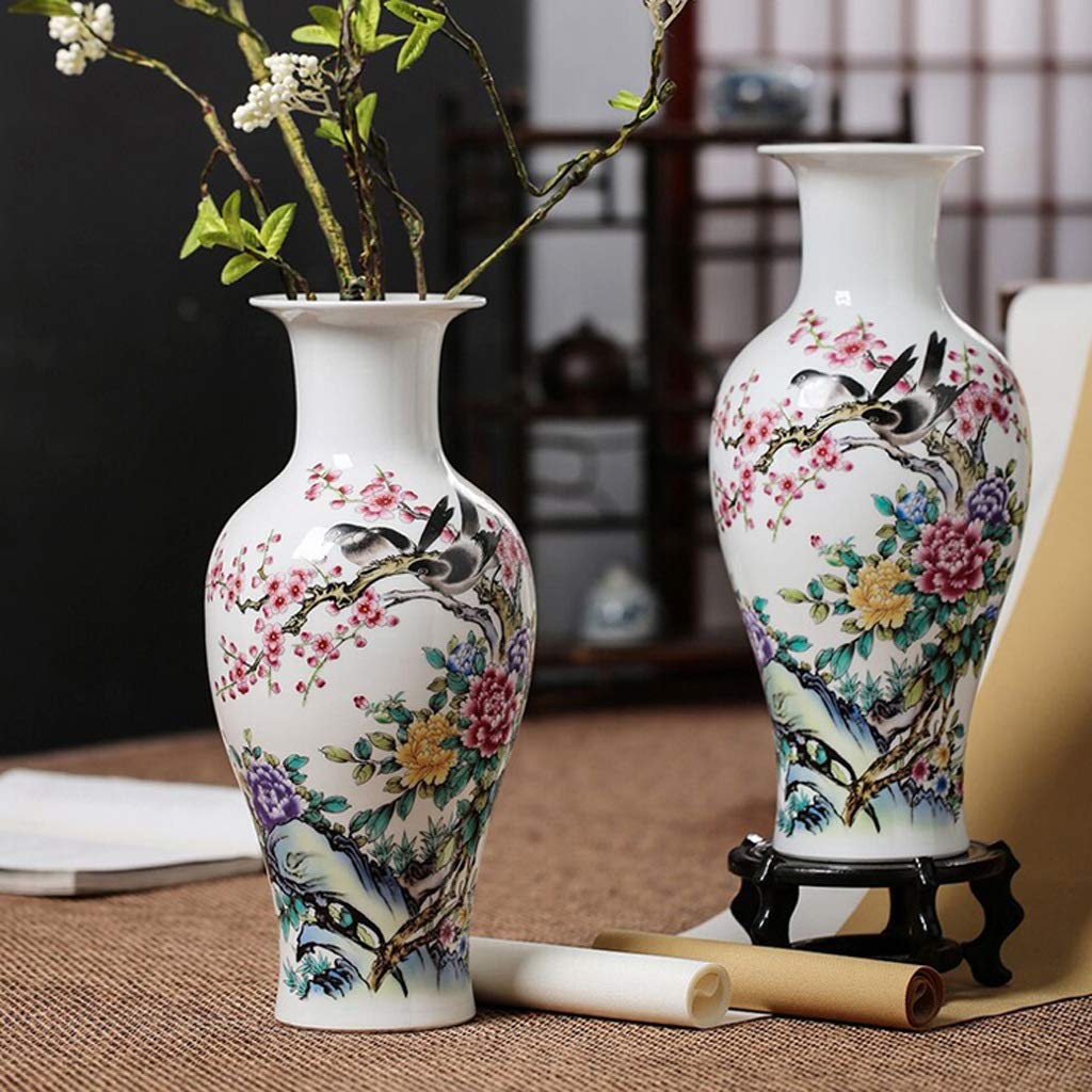 Vase Ceramic Ornaments Living Room Decoration Flower Arrangement Dried Flowers