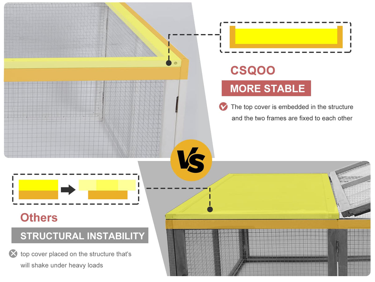 Chicken Coop Extension, Foldable Chicken Coop House Chicken Cage Wooden