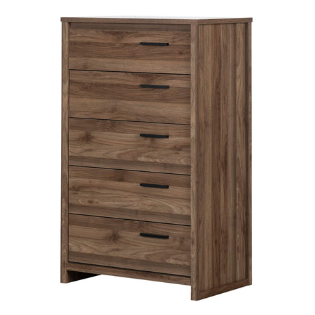 Tao 5-Drawer Chest Natural Walnut