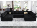 Oversized Modular sectional Sofa with Double Chaises U Shaped Sectional