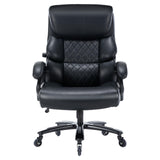 Ucloveria Big and Tall Office Chair 500 LBS-Executive Office Chair for Heavy People-Heavy Duty Office Chair with Sturdy Wheels-Desk Chair with Adjustable Lumbar Support Black Leather Chair