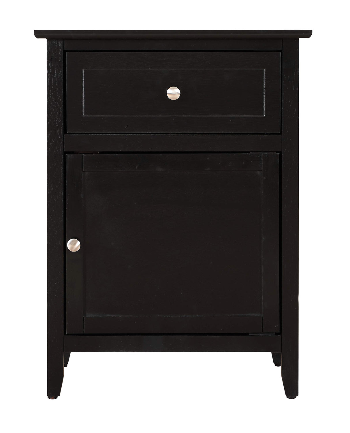 Izzy 1 Drawer 1 Door Nightstand in Black