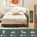 Queen Mattress, 14 Inch Hybrid Queen Size Mattress in a Box, Firm Queen Mattress