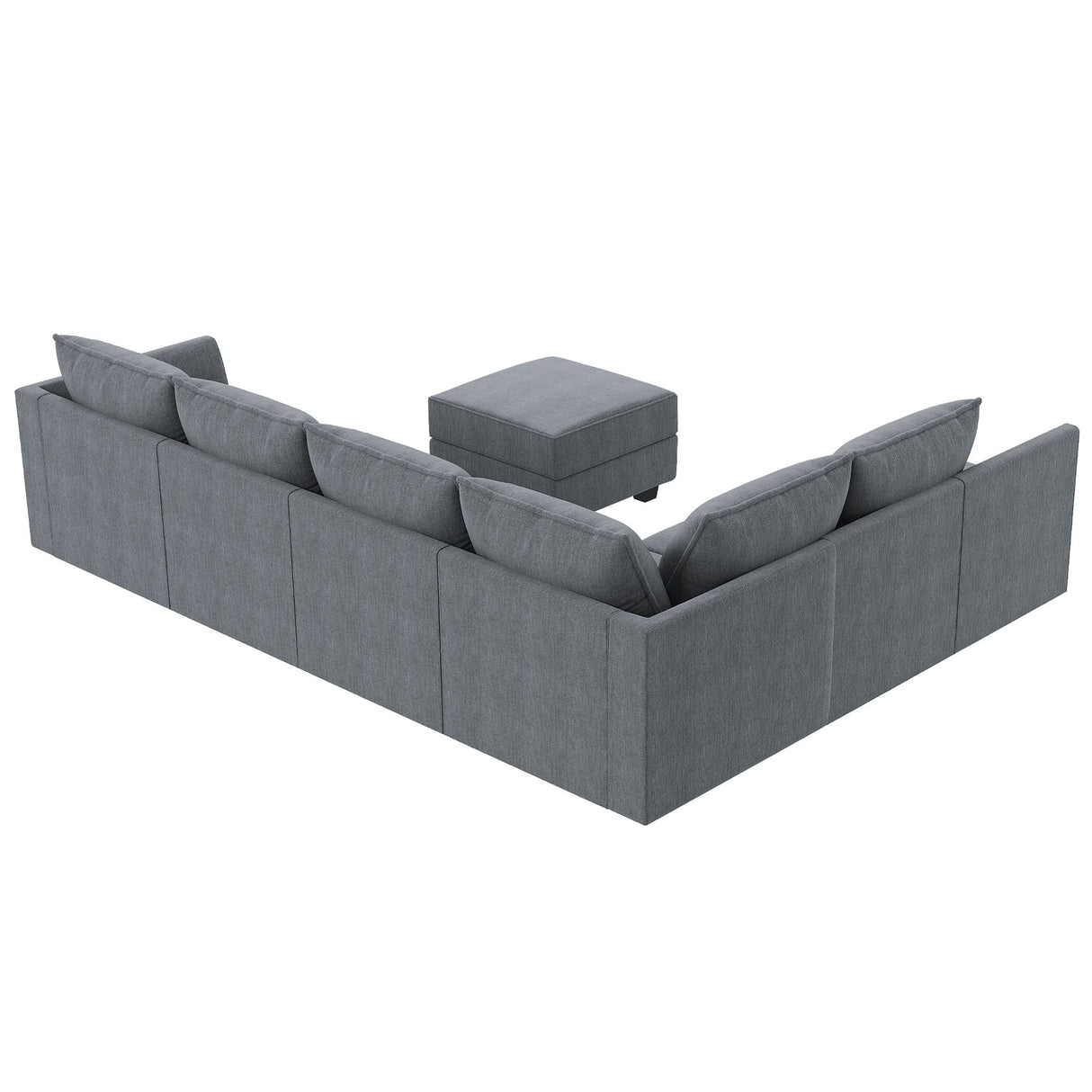 Modular Sectional Sofa with Storage Ottoman Fabric Modular Couch with Reversible