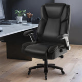 Heavy Duty Office Chair 600LBS - High Back Executive Leather Chair with Lumbar Support