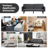 Convertible Sectional Sleeper, Futon Sofa Bed, Splitback Loveseat with Tapered Legs,