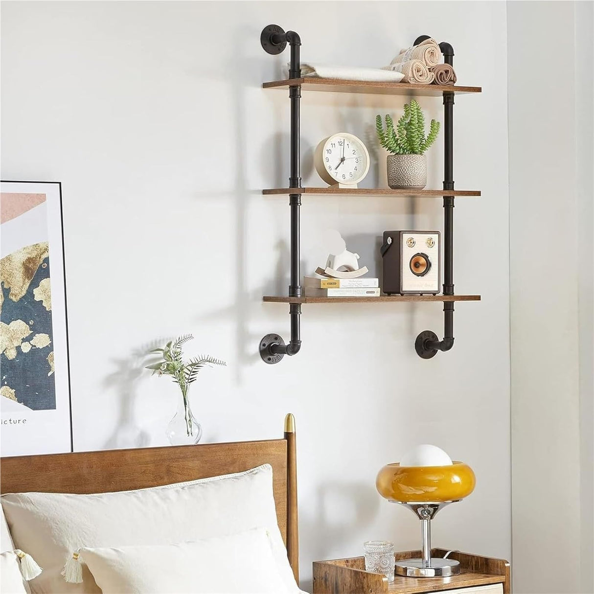 Storage Organiser Rack Wall Mount Book Shelf Floating Decorative Shelving Unit