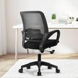 NEO CHAIR Office Chair Ergonomic Desk Chair Mesh Computer Chair Lumbar Support Modern Executive Adjustable Rolling Swivel Chair Comfortable Mid Black Task Home Office Chair (Black)