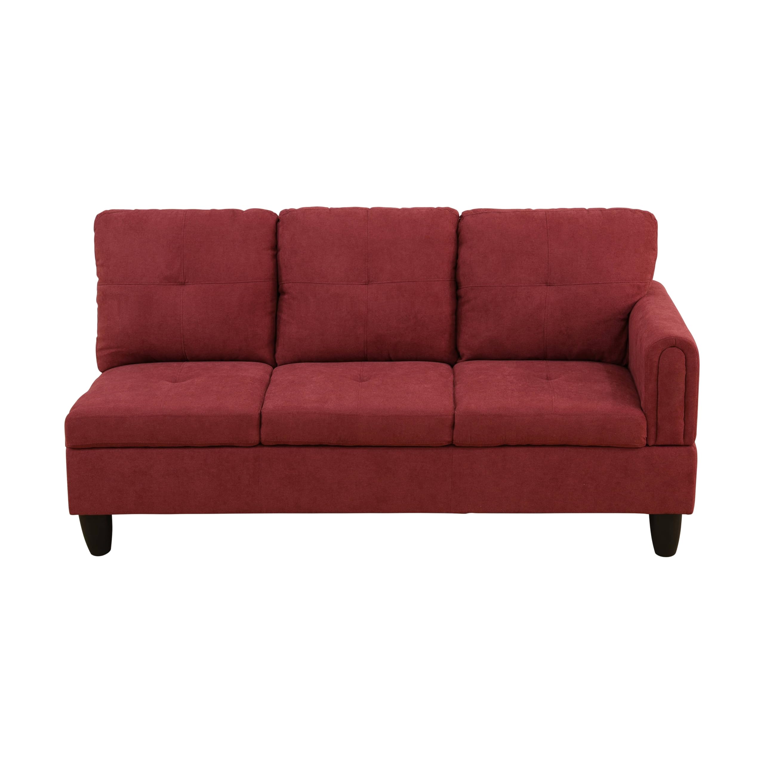 2 Pieces Sofa with Left Chaise Flannel L Shaped Cloud Couch for Living room