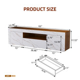 65 Inch Tv Stand, Modern High Glossy Entertainment Center with Storage and Drawers,